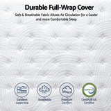 RoomSense Queen 34cm Medium Soft Gel Mattress Bundle with 2 Cooling Pillows