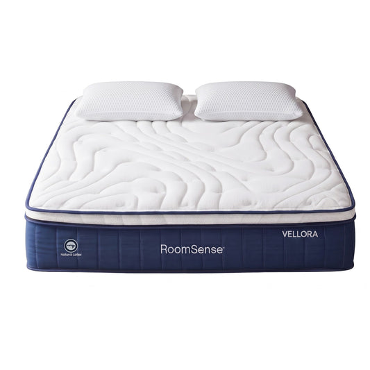 RoomSense Queen 30cm Medium Firm Latex Mattress, 2 Gel Cooling Pillows