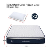 RoomSense Queen 30cm Medium Firm Latex Mattress, 2 Gel Cooling Pillows