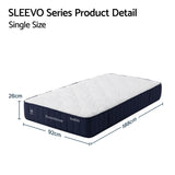 RoomSense Single Mattress, 26cm Orthopedic Firm Mattress for Back Pain Relief, Pocket Spring Hybrid Mattress King Size for Home & Rental
