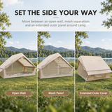 Weisshorn Inflatable A-Frame Camping Tent Large Outdoor Glamping Beige