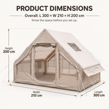 Weisshorn A-Frame Inflatable Air Tent with Mesh Windows, Family Glamping