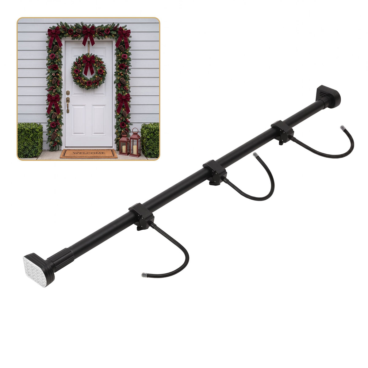 Jingle Jollys Christmas Garland Hook Wreath Hanger Fits 85-160CM Door No Drill