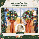 Jingle Jollys 2x Vacuum Suction Cup Christmas Wreath Hook Stainless Steel Heavy Duty 5kg