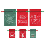 Jingle Jollys 6PCS Christmas Santa Sacks Drawstring Reusable Gift Storage Bags 2 Sizes