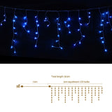 Jingle Jollys 32M Christmas Lights Solar Icicle String Lights 960 LED Blue