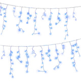 Jingle Jollys 32M Christmas Lights Solar Icicle String Lights 960 LED Blue