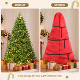 Jingle Jollys 2.4m Pre-Lit Christmas Tree 1488 LED Green with Red Storage Bag
