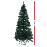 Jingle Jollys 1.8m Christmas Tree Optic Fibre LED Xmas tree 300 Tips