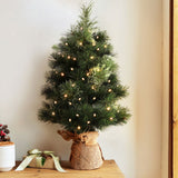 Jingle Jollys Christmas Tree 60CM Mini Tabletop 8 Light Modes Timer Xmas Tree