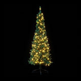 Jingle Jollys 1.8m Pre-Lit Christmas Tree Slim Pencil Xmas Tree Corner Tree