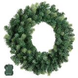 Jingle Jollys 60cm Pre-Lit Christmas Wreath GarlandsWarm White LED Light Door Wreaths Battery Timer