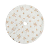 Jingle Jollys Christmas Tree Skirt 90cm Snowflake Ornaments Xmas Decorations