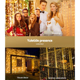 3X6M Christmas Lights Curtain Light Warm White 600 LED Jingle Jollys