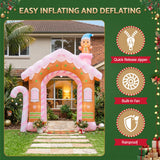 Jingle Jollys Christmas Inflatable Gingerbread Man Candy 3.2M Illuminated Decorations
