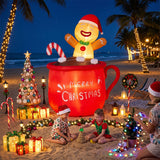 Jingle Jollys Christmas Inflatable Cup 1.8M Height LED Outdoor Decorations Illuminated
