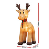 Jingle Jollys Christmas Inflatable Reindeer 5M Illuminated Decorations