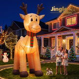 Jingle Jollys Christmas Inflatable Reindeer 5M Illuminated Decorations