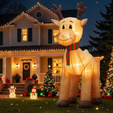 Jingle Jollys Christmas Inflatable Reindeer 5M Illuminated Decorations