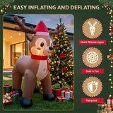 Jingle Jollys Christmas Inflatable Reindeer 2.5M Illuminated Decorations