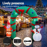 Jingle Jollys Christmas Inflatable Archwary 2.8M Illuminated Decorations