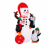 Jingle Jollys Christmas Inflatable Snowman 1.8M Height LED Outdoor Decorations Warm Light
