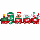 Jingle Jollys Christmas Inflatable Santa Train 3.6M Length LED Decorations Illuminated