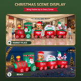 Jingle Jollys Christmas Inflatable Santa Train 3.6M Length LED Decorations Illuminated