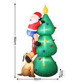 Jingle Jollys Christmas Inflatable Santa Tree 1.8M Illuminated Decorations