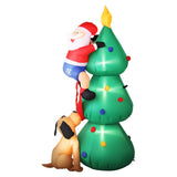 Jingle Jollys Christmas Inflatable Santa Tree 1.8M Illuminated Decorations