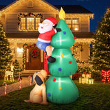 Jingle Jollys Christmas Inflatable Santa Tree 1.8M Illuminated Decorations