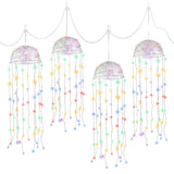 Jingle Jollys Christmas Lights Solar Jellyfish 4Pcs Garden Decorative Multi-Color