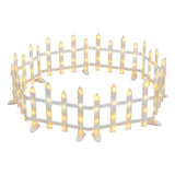 Jingle Jollys 3m Solar Christmas Fence Lights Outdoor Garden Path Decor Warm White 8pc