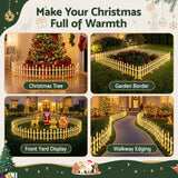 Jingle Jollys 3m Solar Christmas Fence Lights Outdoor Garden Path Decor Warm White 8pc