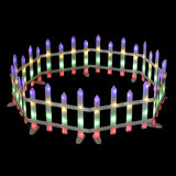 Jingle Jollys 3m Solar Christmas Fence Lights Outdoor Garden Path Decor Multicolour 8pc