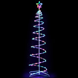 Jingle Jollys Christmas Tree 1.8m 100 RGB LED Rope Lights Xmas Trees Decoration