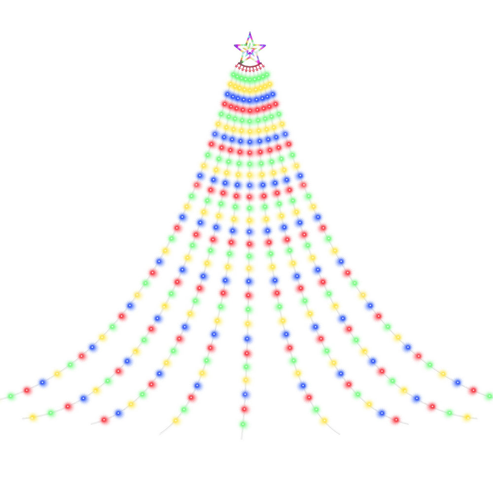 Jingle Jollys 3.8M Christmas Lights Waterfall String Light 340 LED