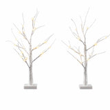 Jingle Jollys Lighted Branch Tree Christmas Decorations Warm White Christmas Lights 2 Pack 60cm