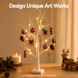 Jingle Jollys Lighted Branch Tree Christmas Decorations Warm White Christmas Lights 2 Pack 60cm