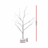 Jingle Jollys Lighted Branch Tree Christmas Decorations Warm White Christmas Lights 2 Pack 60cm
