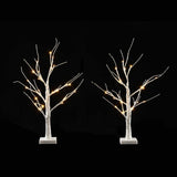 Jingle Jollys Lighted Branch Tree Christmas Decorations Warm White Christmas Lights 2 Pack 60cm