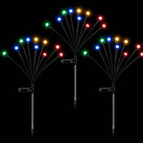 Jingle Jollys Christmas Lights Solar Firefly Lights Garden Decoration Path Lights Multicolour 3 Pack