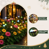 Jingle Jollys Christmas Lights Solar Firefly Lights Garden Decoration Path Lights Multicolour 3 Pack
