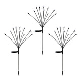 Jingle Jollys Christmas Lights Solar Firefly Lights Garden Decoration Path Lights Warm White 3 Pack