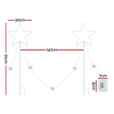 Jingle Jollys 4 PCS Christmas Lights Path Ground Light Garden Decorations 144 LED