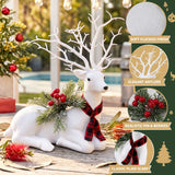 Jingle Jollys Christmas Reindeer 32cm Glitter Deer Ornaments Party Decorations