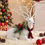 Jingle Jollys Christmas Reindeer 32cm Glitter Deer Ornaments Party Decorations