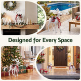 Jingle Jollys Christmas Reindeer 45cm Glitter Deer Ornaments Party Decorations