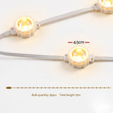 Jingle Jollys 15M Christmas Lights Permanent String Eaves Light 36 LED Decoration