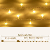 Jingle Jollys 100M Christmas Lights String Light 500 LED Warm White